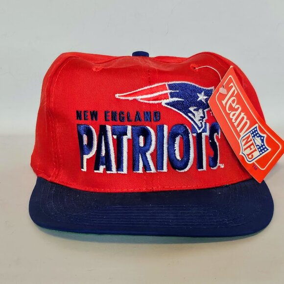VTG 90's New England Patriots AJD Team NFL Snapback Hat NWT. - Picture 1 of 8